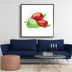 Framed 48 x 48 - Bell peppers