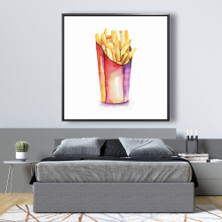 Encadré 48 x 48 - Frites à l'aquarelle