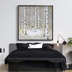 Encadré 48 x 48 - Forêt de bouleaux en hiver