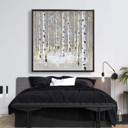 Framed 48 x 48 - Birch forest by winter