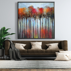 Encadré 48 x 48 - Forêt abstraite et colorée