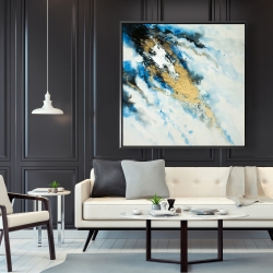 Encadré 48 x 48 - Marbre bleu et doré