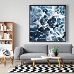 Framed 48 x 48 - Stormy waves of the sea