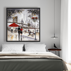 Framed 48 x 48 - Couple in new york city