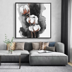 Encadré 48 x 48 - Fleurs de cotton
