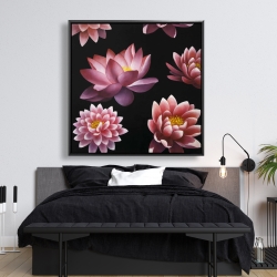 Encadré 48 x 48 - Motif de fleur de lotus