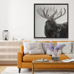 Encadré 48 x 48 - Tête d'orignal profil