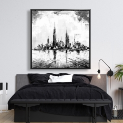 Encadré 48 x 48 - Ville abtraite monochrome