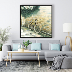 Framed 48 x 48 - Old urban bicycle