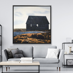 Framed 48 x 48 - Abandoned barn