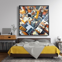 Framed 48 x 48 - High top view of buildings in new york