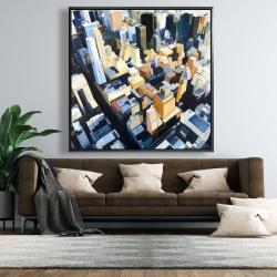 Framed 48 x 48 - Manhattan view of the empire state building