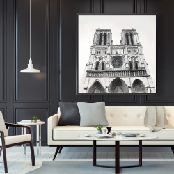 Framed 48 x 48 - Notre-dame de paris cathedral