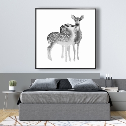 Framed 48 x 48 - Fawns love