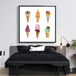 Framed 48 x 48 - Ice cream cones