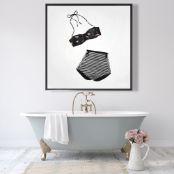 Framed 48 x 48 - Vintage women's swimsuit