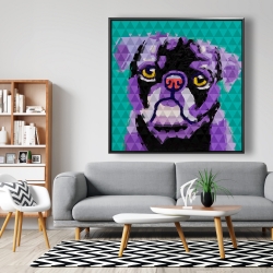 Framed 48 x 48 - Geometric pug