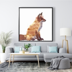 Framed 48 x 48 - Red fox