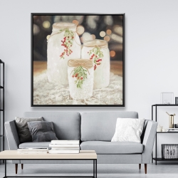 Encadré 48 x 48 - Bougies de noël