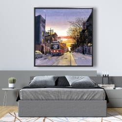 Encadré 48 x 48 - Coucher de soleil une rue torontoise