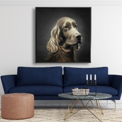 Framed 48 x 48 - Field spaniel