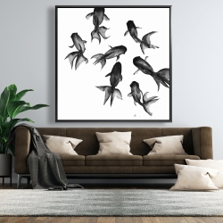 Encadré 48 x 48 - Petits poissons noirs