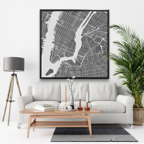 Encadré 48 x 48 - Plan de la ville de new-york