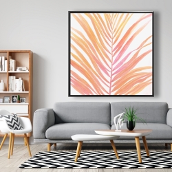 Framed 48 x 48 - Glam palm leaf
