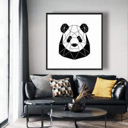 Encadré 48 x 48 - Panda géométrique
