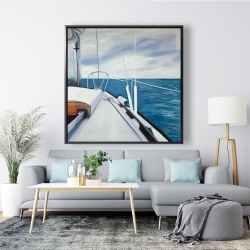 Framed 48 x 48 - Sail on the water