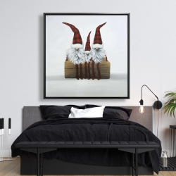 Encadré 48 x 48 - Trois gnômes de noël