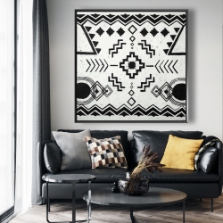 Framed 48 x 48 - Ethnic patterns