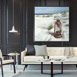Encadré 48 x 48 - Lanterne sur la plage