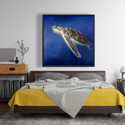 Framed 48 x 48 - Beautiful sea turtle