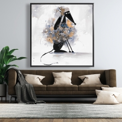 Framed 48 x 48 - Afghan hound dog in cartoon