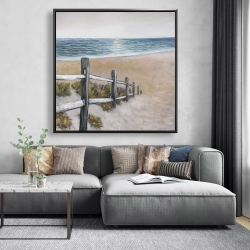 Framed 48 x 48 - Soft seaside