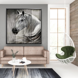 Framed 48 x 48 - Rustic horse