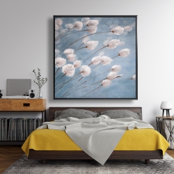 Encadré 48 x 48 - Fleurs de coton délicates