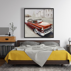 Framed 48 x 48 - Vintage classic car