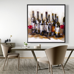 Framed 48 x 48 - Red wine
