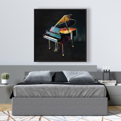 Framed 48 x 48 - Colorful realistic piano