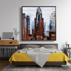 Framed 48 x 48 - Sullen day in the city