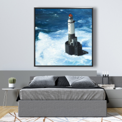 Encadré 48 x 48 - Vagues déchaînées sur le phare