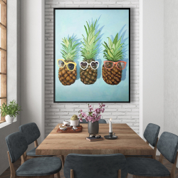 Framed 48 x 60 - Summer pineapples