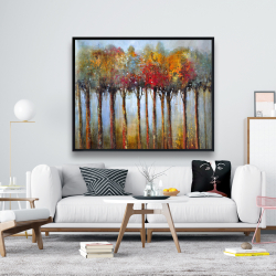 Framed 48 x 60 - Colorful leaves trees