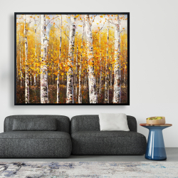 Framed 48 x 60 - Birches by sunny day