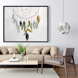 Framed 48 x 60 - Dreamcatcher with feathers