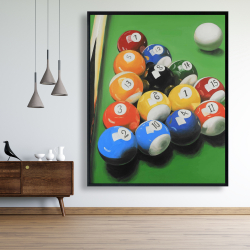 Encadré 48 x 60 - Table de billard avec formation de balle