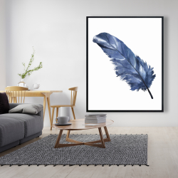Framed 48 x 60 - Blue feather
