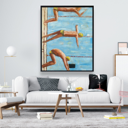 Framed 48 x 60 - Swimmers